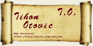 Tihon Otović vizit kartica